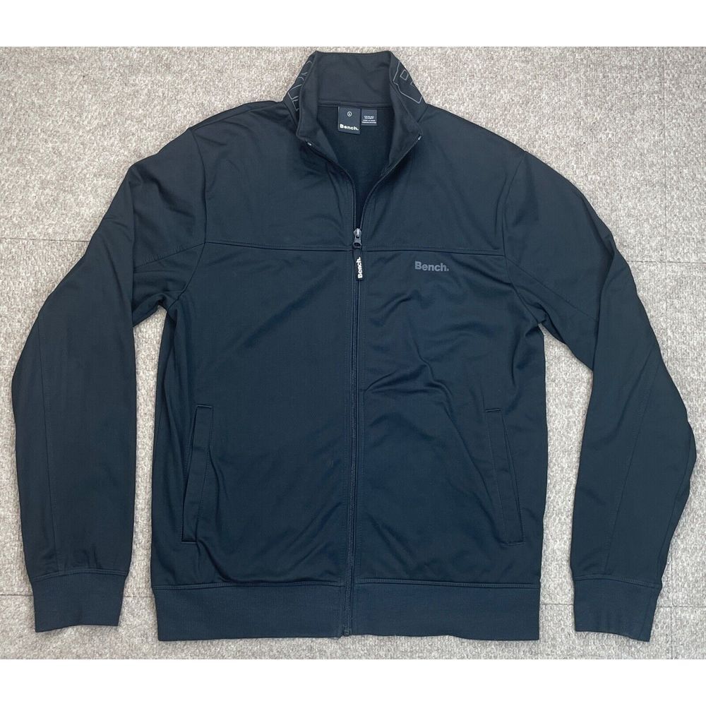Bench Men's Black Full Zip Long Sleeve Track‎ Jacket Size Large
